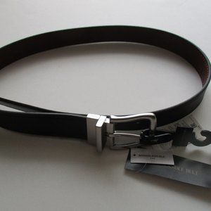 {New} Banana Republic Men's Size  32  Reversible Black /Brown Leather Belt